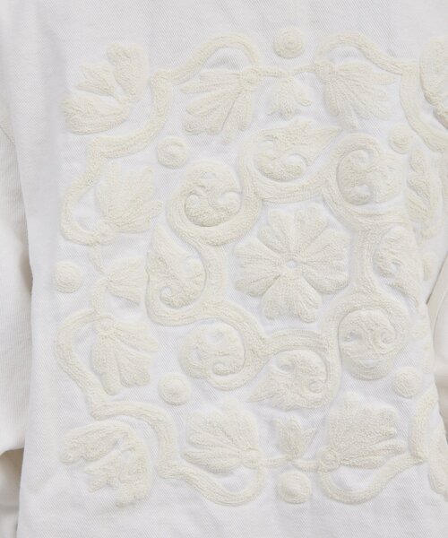 GALLARDAGALANTE（ガリャルダガランテ）の「【Dhritië】【手洗い可】エンブロイダリージャケット（デニムジャケット・レディース・ブラック/ホワイト・FREE）」の8枚目の写真