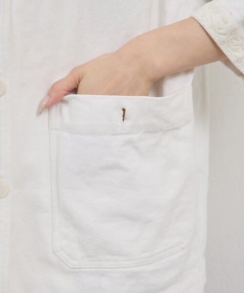 GALLARDAGALANTE（ガリャルダガランテ）の「【Dhritië】【手洗い可】エンブロイダリージャケット（デニムジャケット・レディース・ブラック/ホワイト・FREE）」の11枚目の写真