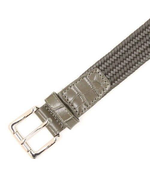MONSIEUR NICOLE（ムッシュニコル）の「イタリアン編込テープ メッシュベルト（ベルト・メンズ・ダークネイビー/ブラウン/グレー/ブラック・FREE）」の3枚目の写真