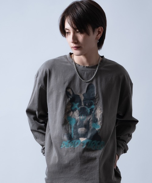 SIDEWAY STANCE(サイドウェイスタンス)の「【SIDEWAY STANCE】ピグメント加工 プリント ロンT(Tシャツ/カットソー・メンズ・ブラック系/ブラウン/ブラック系1/ブラウン系1/ブラウン系/ブラック・X-LARGE/LARGE/MEDIUM/SMALL)」の10枚目の写真