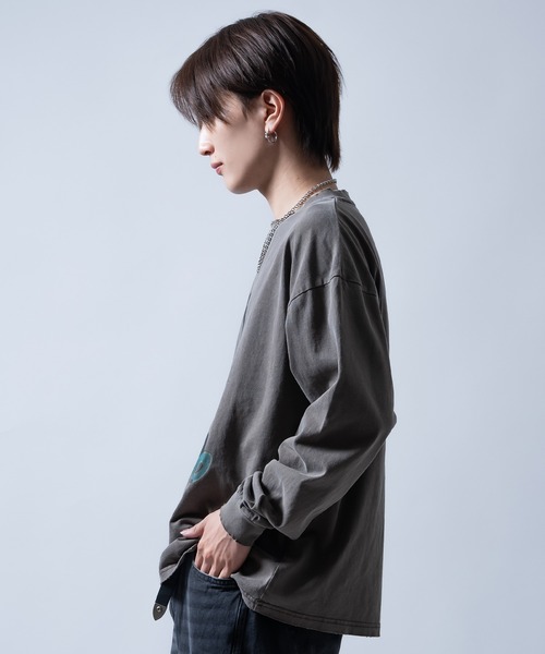 SIDEWAY STANCE(サイドウェイスタンス)の「【SIDEWAY STANCE】ピグメント加工 プリント ロンT(Tシャツ/カットソー・メンズ・ブラック系/ブラウン/ブラック系1/ブラウン系1/ブラウン系/ブラック・X-LARGE/LARGE/MEDIUM/SMALL)」の11枚目の写真