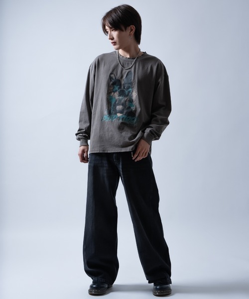 SIDEWAY STANCE(サイドウェイスタンス)の「【SIDEWAY STANCE】ピグメント加工 プリント ロンT(Tシャツ/カットソー・メンズ・ブラック系/ブラウン/ブラック系1/ブラウン系1/ブラウン系/ブラック・X-LARGE/LARGE/MEDIUM/SMALL)」の13枚目の写真