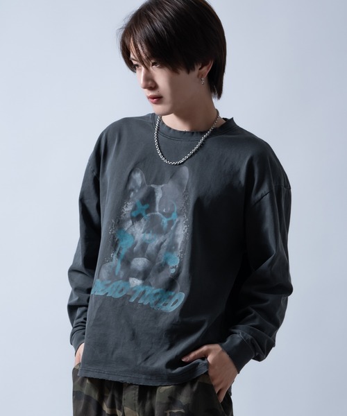 SIDEWAY STANCE(サイドウェイスタンス)の「【SIDEWAY STANCE】ピグメント加工 プリント ロンT(Tシャツ/カットソー・メンズ・ブラック系/ブラウン/ブラック系1/ブラウン系1/ブラウン系/ブラック・X-LARGE/LARGE/MEDIUM/SMALL)」の15枚目の写真