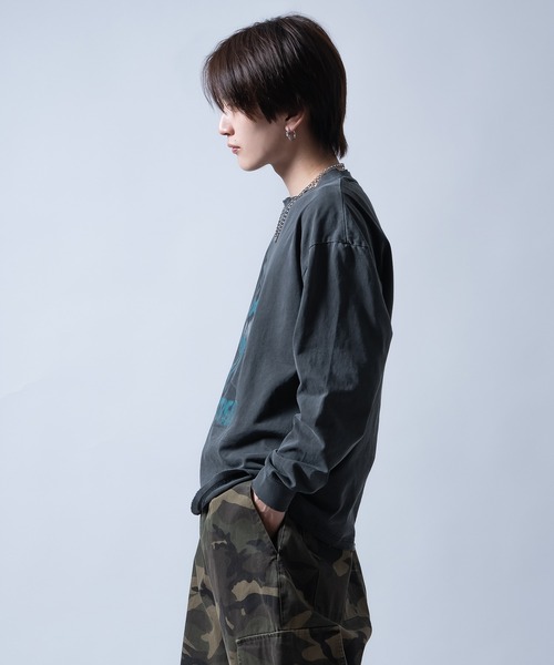 SIDEWAY STANCE(サイドウェイスタンス)の「【SIDEWAY STANCE】ピグメント加工 プリント ロンT(Tシャツ/カットソー・メンズ・ブラック系/ブラウン/ブラック系1/ブラウン系1/ブラウン系/ブラック・X-LARGE/LARGE/MEDIUM/SMALL)」の7枚目の写真