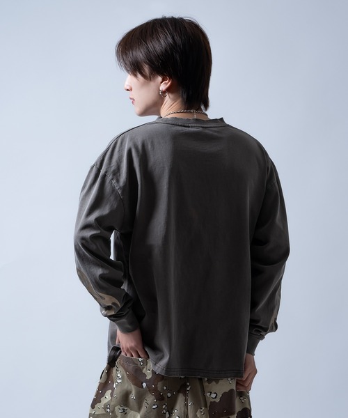 SIDEWAY STANCE(サイドウェイスタンス)の「【SIDEWAY STANCE】ピグメント加工 プリント ロンT(Tシャツ/カットソー・メンズ・ブラック系/ブラウン/ブラック系1/ブラウン系1/ブラウン系/ブラック・X-LARGE/LARGE/MEDIUM/SMALL)」の22枚目の写真