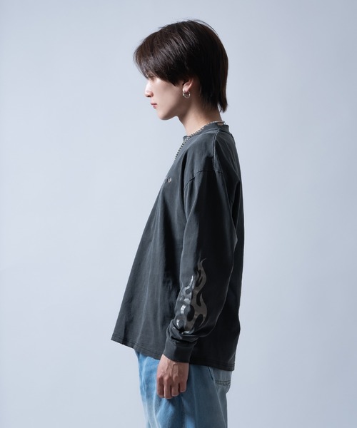 SIDEWAY STANCE(サイドウェイスタンス)の「【SIDEWAY STANCE】ピグメント加工 プリント ロンT(Tシャツ/カットソー・メンズ・ブラック系/ブラウン/ブラック系1/ブラウン系1/ブラウン系/ブラック・X-LARGE/LARGE/MEDIUM/SMALL)」の17枚目の写真