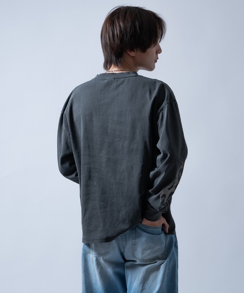 SIDEWAY STANCE(サイドウェイスタンス)の「【SIDEWAY STANCE】ピグメント加工 プリント ロンT(Tシャツ/カットソー・メンズ・ブラック系/ブラウン/ブラック系1/ブラウン系1/ブラウン系/ブラック・X-LARGE/LARGE/MEDIUM/SMALL)」の18枚目の写真