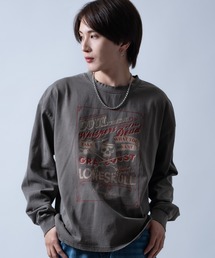 SIDEWAY STANCE（サイドウェイスタンス）の「【SIDEWAY STANCE】ピグメント加工 プリント ロンT（Tシャツ/カットソー）」