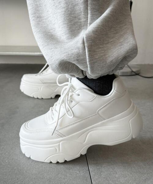 WEGO（ウィゴー）の「WEGO/厚底スニーカー（スニーカー・レディース・ブラック/ホワイト・SMALL/LARGE/MEDIUM）」の18枚目の写真