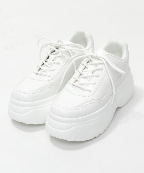 WEGO（ウィゴー）の「WEGO/厚底スニーカー（スニーカー・レディース・ブラック/ホワイト・SMALL/LARGE/MEDIUM）」の7枚目の写真