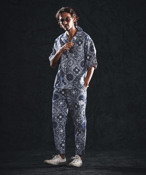 wjk reluxe(ダブルジェーケーリラックス)の「mhs2487-bandana open collar SS shirts オープンカラーシャツ(WR26S-17)(シャツ/ブラウス・メンズ・ブラック/ホワイト/ブルー・L/M/S)」の12枚目の写真