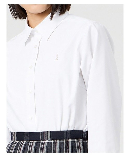EASTBOY(イーストボーイ)の「シャツ 長袖 透けにくい ブラウス 女子 通学 制服 学生服 中学生 高校生 スクール (シャツ/ブラウス・キッズ・オフホワイト・9号/11号/7号/13号)」の3枚目の写真