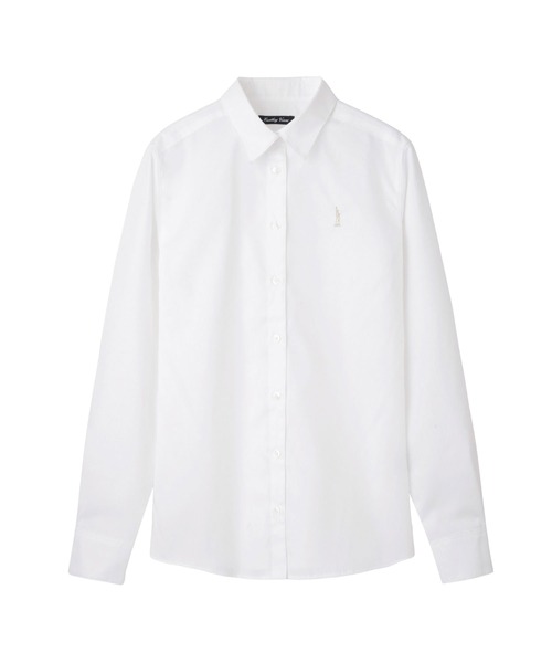 EASTBOY(イーストボーイ)の「シャツ 長袖 透けにくい ブラウス 女子 通学 制服 学生服 中学生 高校生 スクール (シャツ/ブラウス・キッズ・オフホワイト・9号/11号/7号/13号)」の2枚目の写真