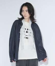 maturely | maturely / チョーク ストライプ レース タイ ロングスリーブ(シャツ/ブラウス)