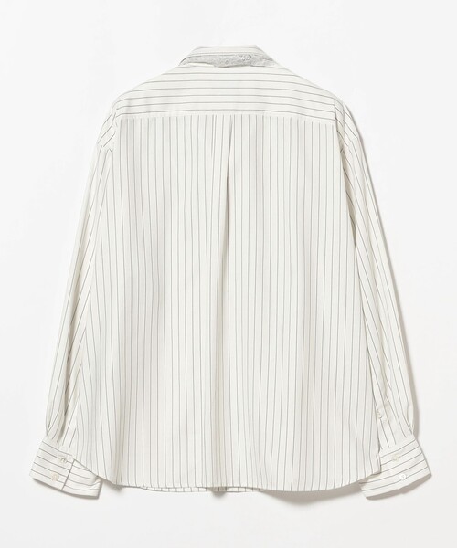 maturely（マチュアリー）の「maturely / チョーク ストライプ レース タイ ロングスリーブ（シャツ/ブラウス・レディース・ネイビー/オフホワイト・1/0）」の19枚目の写真