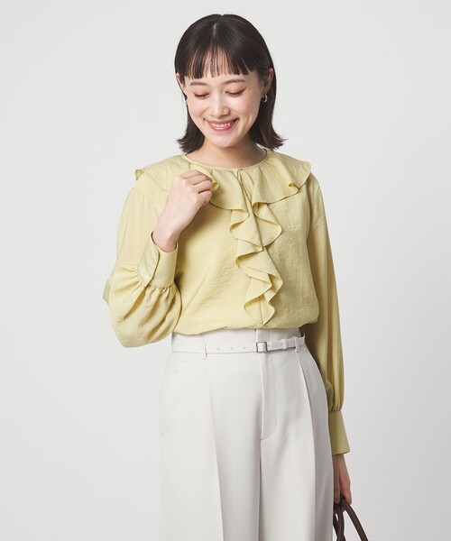 ラッフル ブラウス（シャツ/ブラウス）｜green label relaxing