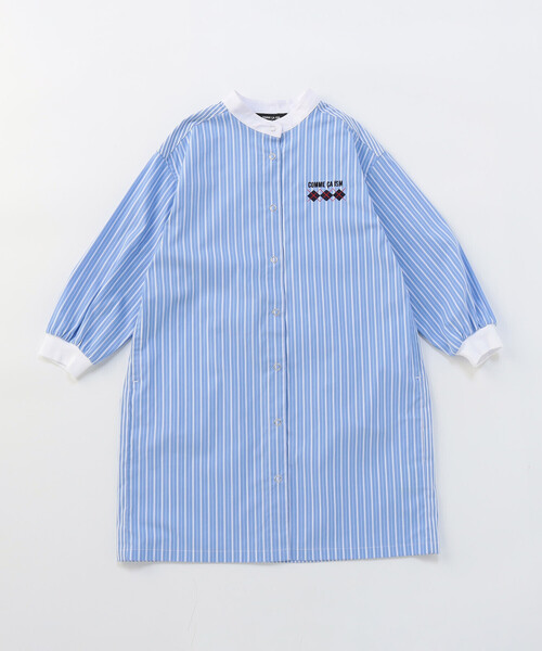 COMME CA ISM(コムサイズム)の「ストライプワンピース(ワンピース・キッズ・ネイビー/サックスブルー・100cm/110cm/120cm/130cm/140cm/150cm)」の4枚目の写真