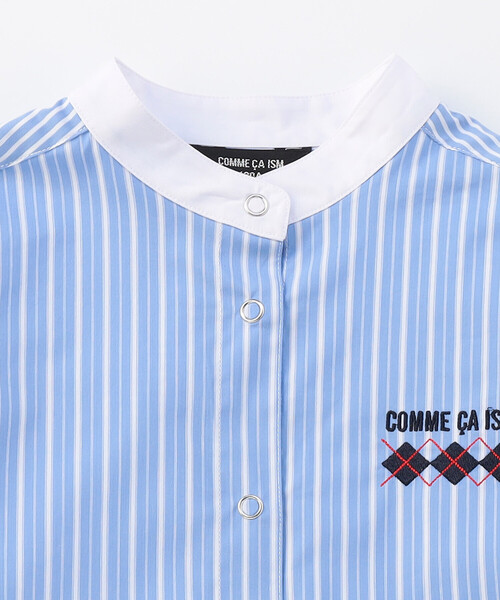 COMME CA ISM(コムサイズム)の「ストライプワンピース(ワンピース・キッズ・ネイビー/サックスブルー・100cm/110cm/120cm/130cm/140cm/150cm)」の6枚目の写真