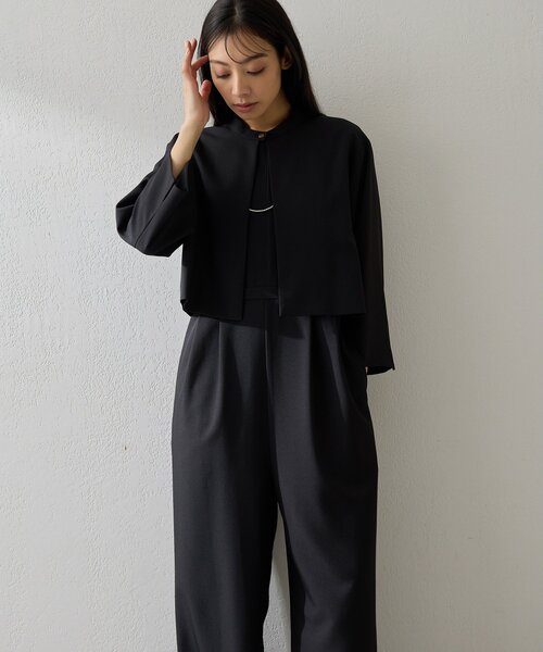 THE PAUSE（ザ ポーズ）の「【THE PAUSE】ジャケットセットオールインワン（つなぎ/オールインワン・レディース・ブラック/モカ・FREE）」の12枚目の写真