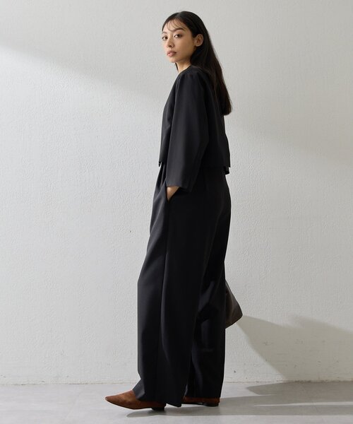 THE PAUSE（ザ ポーズ）の「【THE PAUSE】ジャケットセットオールインワン（つなぎ/オールインワン・レディース・ブラック/モカ・FREE）」の6枚目の写真