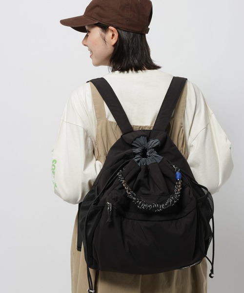 オリジナル編みハンドルナップサック（バックパック/リュック）｜niko