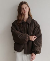 LENAV（ルナブ）の「esy kara パディングジャケット (ブラウン)（ダウンジャケット/コート）」