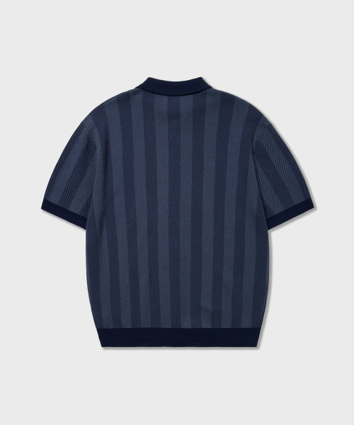 AMFEAST(アンフィースト)の「モヒートヘリンボーンニットシャツネイビー(ニット/セーター・メンズ・その他・MEDIUM/LARGE/X-LARGE)」の2枚目の写真