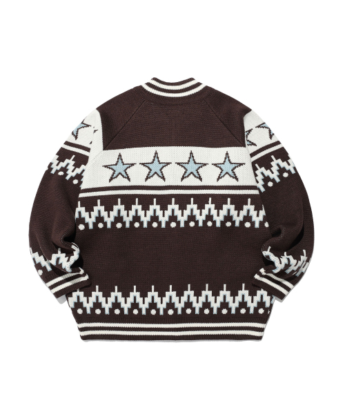 ISTKUNST（イストクンスト）の「STAR COWICHAN KNIT CARDIGAN_BROWN(IK2FFMK680A)（ニット/セーター・レディース・ブラウン・S/M/L）」の3枚目の写真
