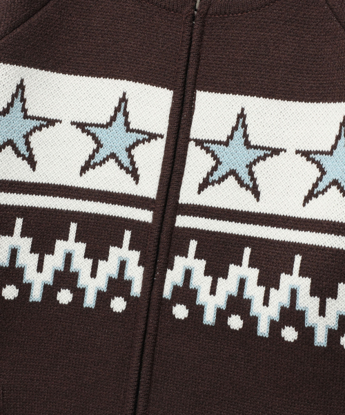 ISTKUNST（イストクンスト）の「STAR COWICHAN KNIT CARDIGAN_BROWN(IK2FFMK680A)（ニット/セーター・レディース・ブラウン・S/M/L）」の5枚目の写真