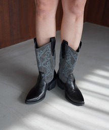 SANSeLF（サンセルフ）の「【SANSeLF】パターンステッチミドルウエスタンブーツ sas26s002（ブーツ）」