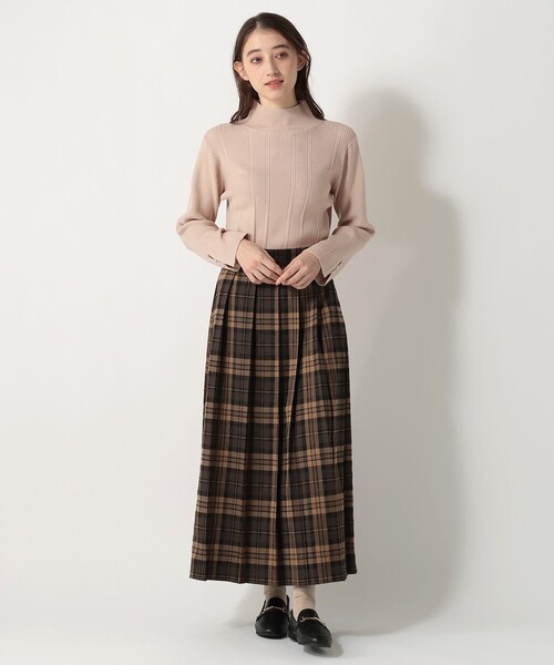 Afternoon Tea（アフタヌーンティー）の「モックネックリブプルオーバー（ニット/セーター・レディース・ネイビー/グレー/ベージュ・ONE SIZE）」の6枚目の写真