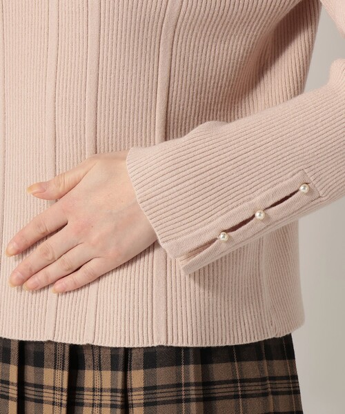 Afternoon Tea（アフタヌーンティー）の「モックネックリブプルオーバー（ニット/セーター・レディース・ネイビー/グレー/ベージュ・ONE SIZE）」の7枚目の写真