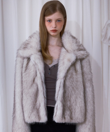 ROSEFRANTZ（ロゼフランツ）の「Crop Mix Fur Jacket [Beige]（ムートンコート）」