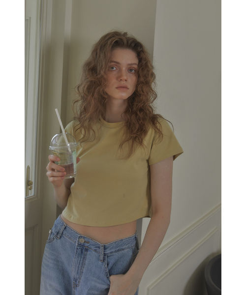 LETERIE(レテリー)の「LR CROPPED T-SHIRT_LIME(Tシャツ/カットソー・レディース・ライム・FREE)」の1枚目の写真
