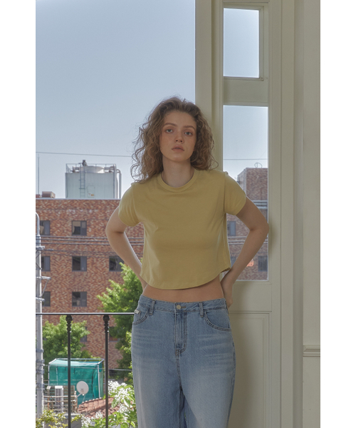 LETERIE(レテリー)の「LR CROPPED T-SHIRT_LIME(Tシャツ/カットソー・レディース・ライム・FREE)」の2枚目の写真