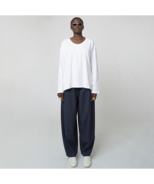 ATHPLATFORM(アスプラットフォーム)の「AU32TL02 ルーズフィットレイヤートップ_ホワイト(Tシャツ/カットソー・レディース・その他・FREE)」の6枚目の写真