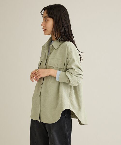 CRAFT STANDARD BOUTIQUE(クラフトスタンダードブティック)の「とろみワークシャツ(シャツ/ブラウス・レディース・ライトパープル/ライトグリーン・FREE)」の11枚目の写真