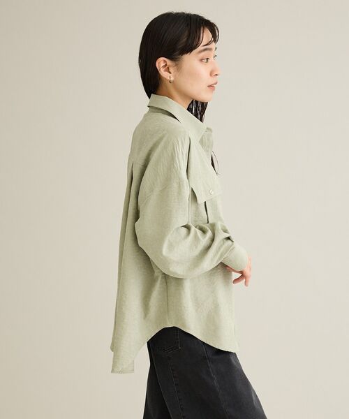 CRAFT STANDARD BOUTIQUE(クラフトスタンダードブティック)の「とろみワークシャツ(シャツ/ブラウス・レディース・ライトパープル/ライトグリーン・FREE)」の13枚目の写真