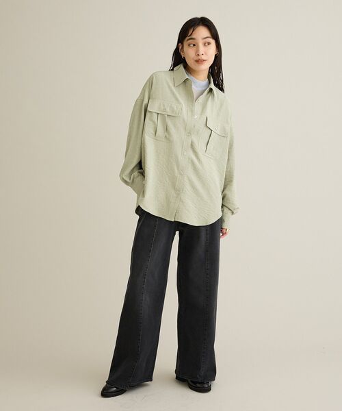 CRAFT STANDARD BOUTIQUE(クラフトスタンダードブティック)の「とろみワークシャツ(シャツ/ブラウス・レディース・ライトパープル/ライトグリーン・FREE)」の14枚目の写真