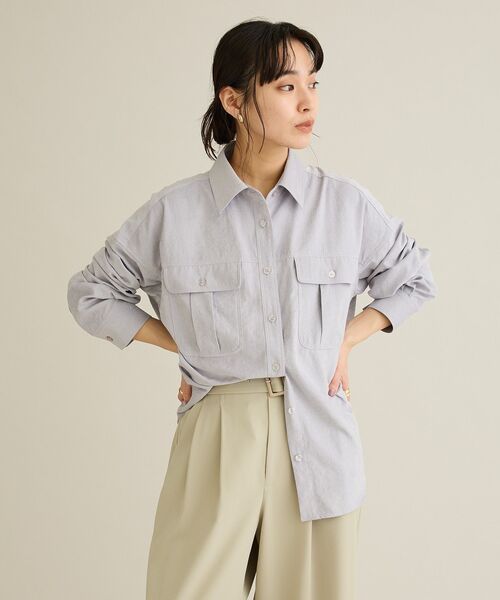 CRAFT STANDARD BOUTIQUE(クラフトスタンダードブティック)の「とろみワークシャツ(シャツ/ブラウス・レディース・ライトパープル/ライトグリーン・FREE)」の19枚目の写真