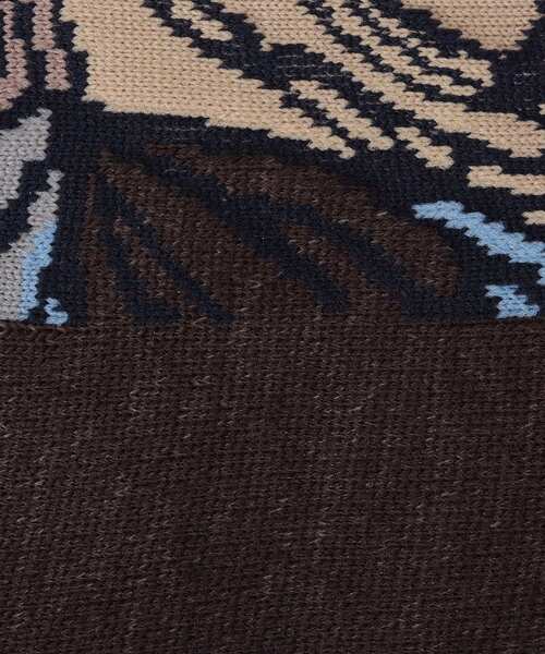 TAKEO KIKUCHI（タケオキクチ）の「カカオ柄ソックス（ソックス/靴下・メンズ・ブラック/ネイビー/ホワイト・00）」の5枚目の写真