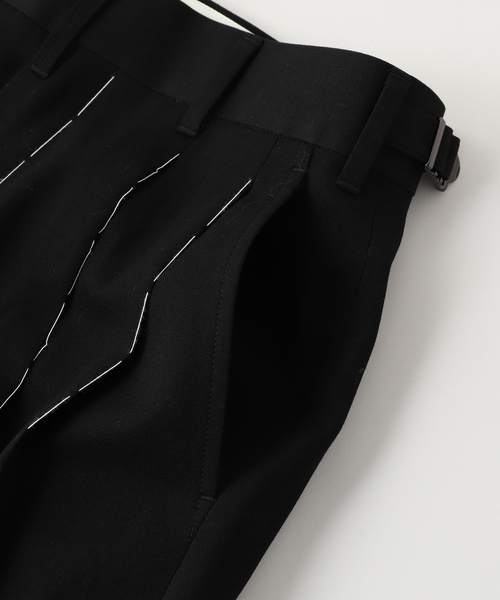 DAIRIKU（ダイリク）の「DAIRIKU / ダイリク "Hand Stich"Dress WIde Slacks（スラックス・メンズ・ブラック・SMALL）」の5枚目の写真