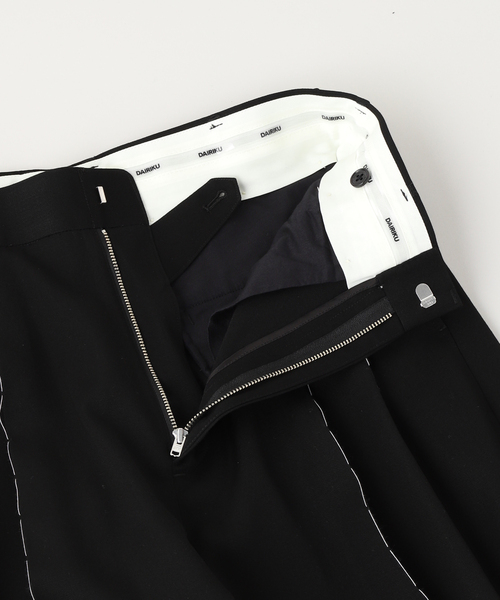DAIRIKU（ダイリク）の「DAIRIKU / ダイリク "Hand Stich"Dress WIde Slacks（スラックス・メンズ・ブラック・SMALL）」の3枚目の写真