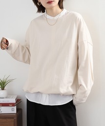 Arinomama 異素材切り替えプリントロンT