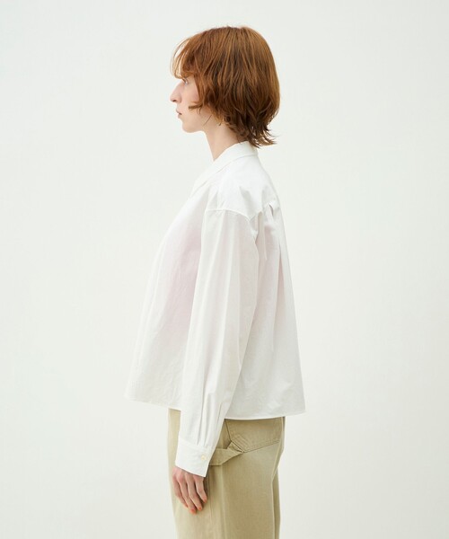 MACPHEE(マカフィー)の「コットンタイプライター ジップブラウス(シャツ/ブラウス・レディース・ブルー系その他2/ホワイト/ブルー系その他・36)」の7枚目の写真