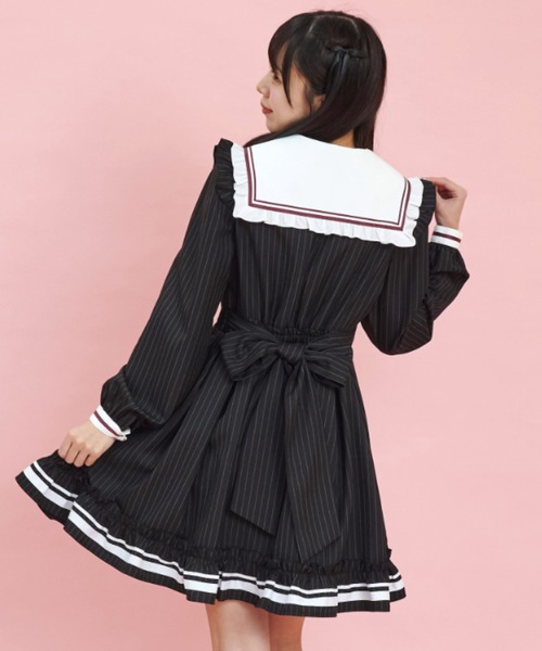 Secret Honey(シークレットハニー)の「ヨーク切替セーラーワンピース(ワンピース・レディース・ブラック/グレー/ラベンダー・MEDIUM)」の11枚目の写真