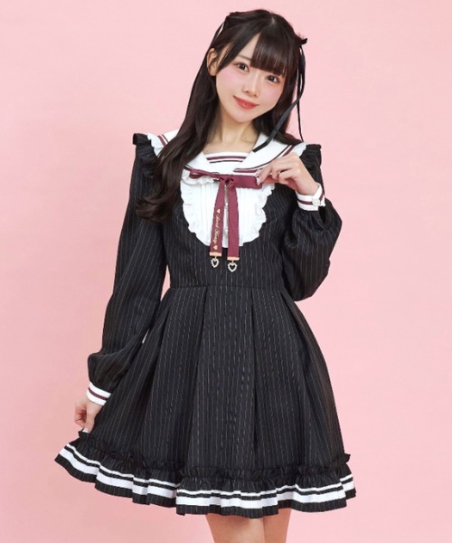 Secret Honey(シークレットハニー)の「ヨーク切替セーラーワンピース(ワンピース・レディース・ブラック/グレー/ラベンダー・MEDIUM)」の10枚目の写真
