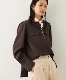 ROPE' | フロントジップブラウス/イージーケア・セットアップ対応(シャツ/ブラウス)