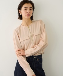 ROPE' | フロントジップブラウス/イージーケア・セットアップ対応(シャツ/ブラウス)