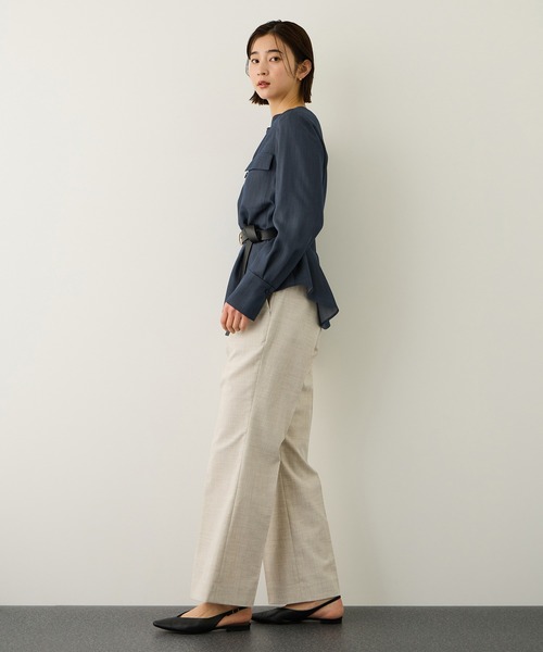 ROPE'（ロペ）の「フロントジップブラウス/イージーケア・セットアップ対応（シャツ/ブラウス・レディース・ピンク/ダークブラウン/ネイビー・38/36）」の22枚目の写真